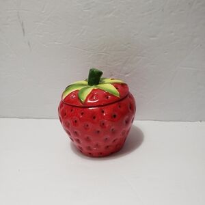 Vintage PIER 1 IMPORTS **Strawberry** Bowl/Canister (REPLACEMENT)